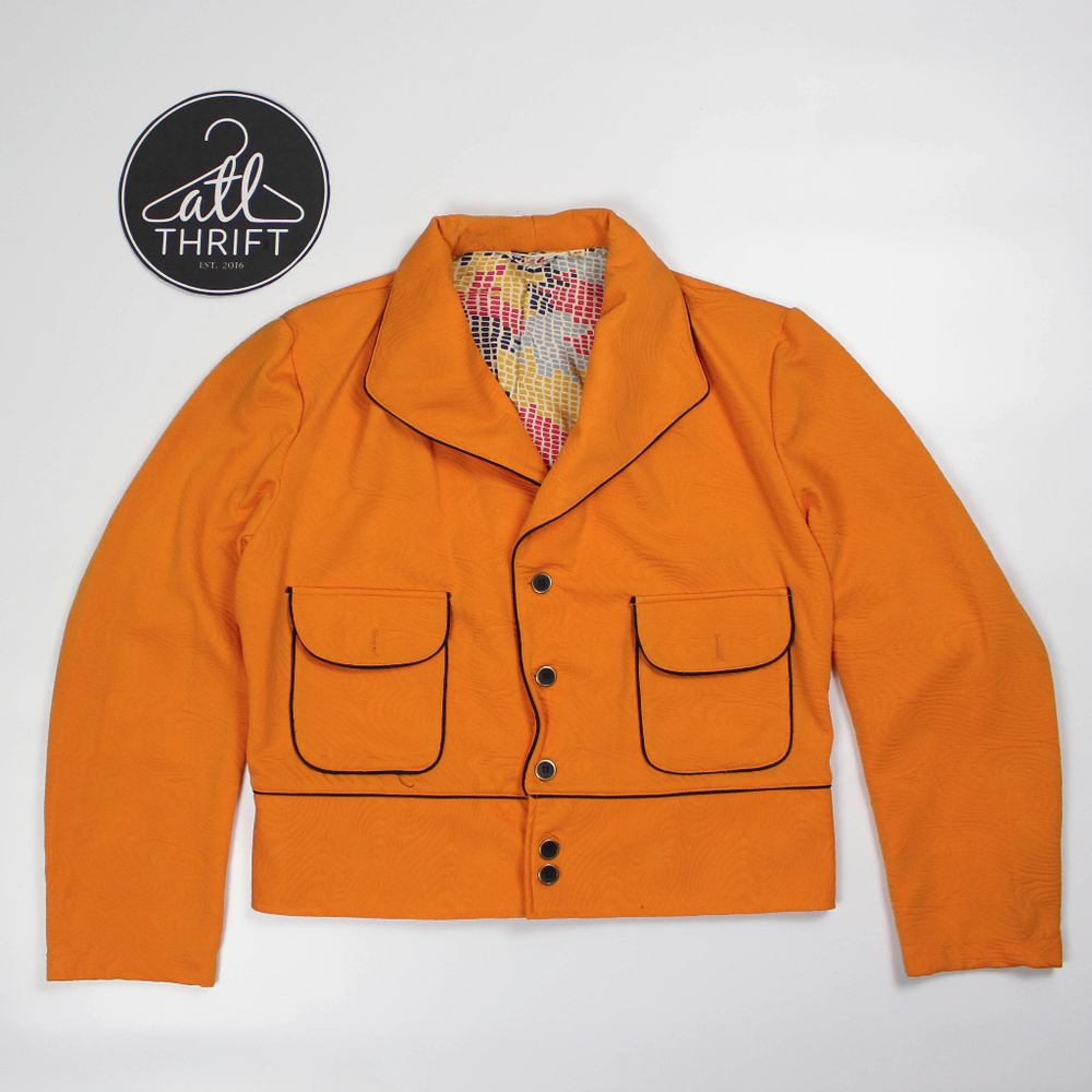 Vintage Blazer 60s Orange Psychedeli Monochrome